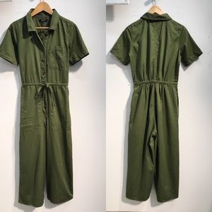 MADEWELL Utility Jumpsuit in olive green SZ 2